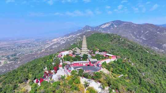 20241106航拍山西临汾洪洞县广胜寺飞虹塔推