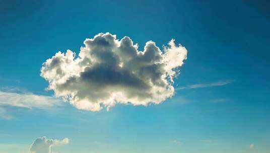 蓝天中漂浮的白云