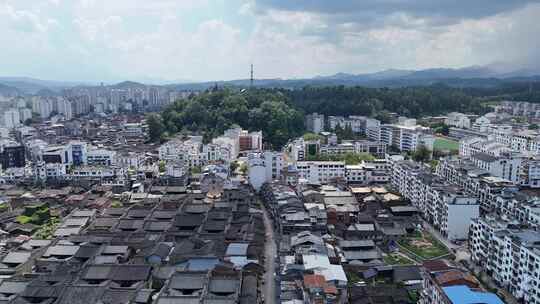 航拍福建泰宁古城历史文化古建筑