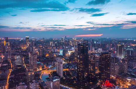 4K上海繁华浦西夜景