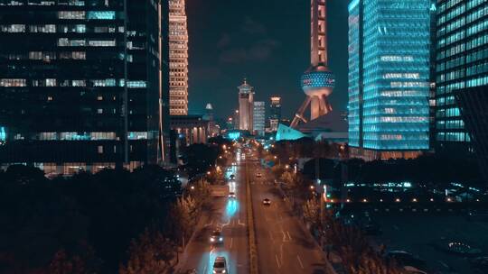 上海夜景延时航拍合集