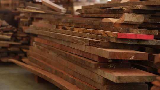 木材加工生产车间储存厂房视频素材模板下载