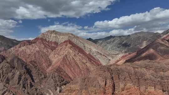 乌恰天山昆仑山交汇地貌航拍