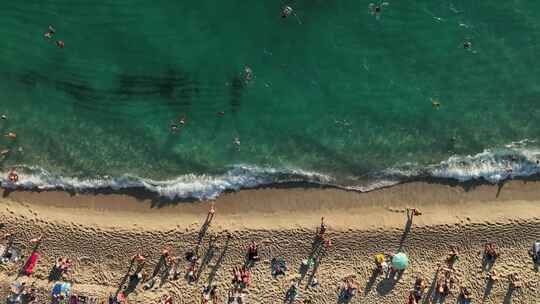 海滩海沙和天空视频素材模板下载