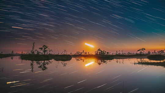 夜空延时摄影视频素材模板下载