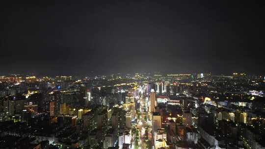 福建泉州大景泉州丰泽区夜景航拍