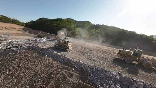 航拍垃圾填埋场