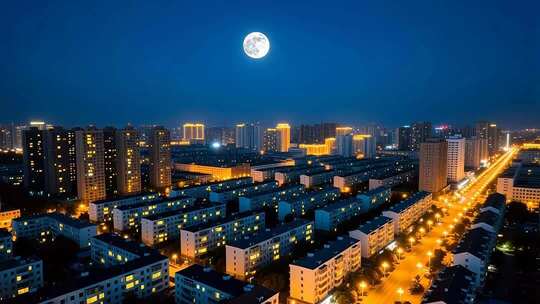 万家灯火过年小区团圆团聚居民楼春节夜晚