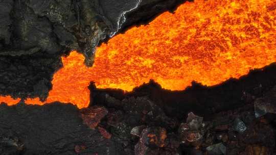 火山，熔岩，冰岛，火山口