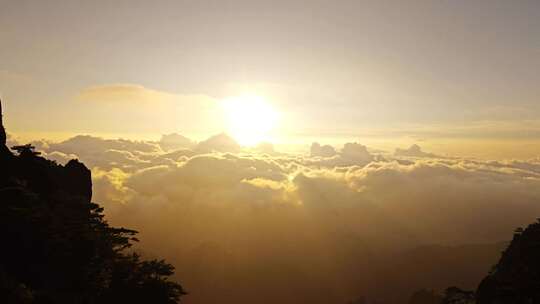 黄山云海日出 泰山日出 云雾缭绕