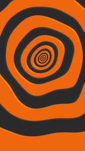 垂直视频-Trippy黑色和橙色圆圈图案