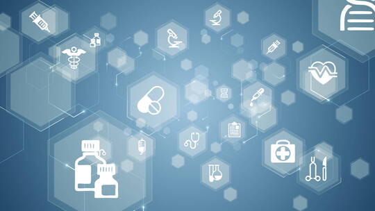 蓝色卫生保健和医疗技术服务循环背景