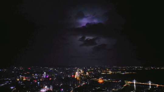 夜空闪电 雷电视频素材 霹雷雷电划破乌云视频素材模板下载