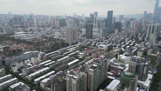 湖南长沙冬天雪景城市交通航拍