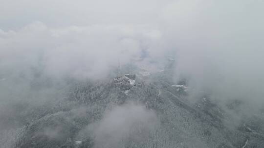 航拍冬天雪景