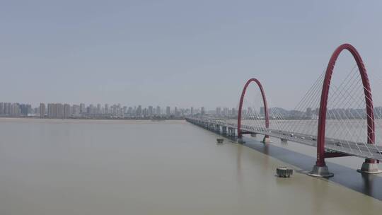杭州钱塘江之江大桥4K航拍 D-log 原片