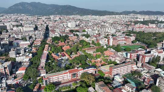 泉州承天寺航拍市区老城区鲤城区建筑风光视频素材模板下载