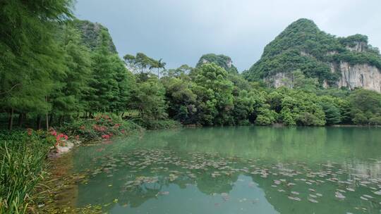 广西柳州山水龙潭公园风景