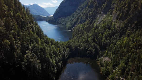 奥地利托普利茨湖和坎默湖的天线视频素材模板下载