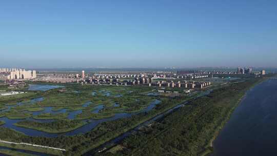 天津市静海区团泊镇生态乡村风光