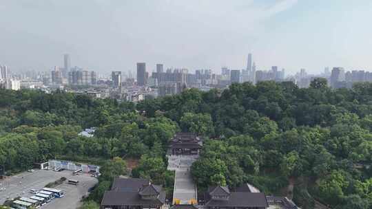 合集湖北武汉黄鹤楼景区大门航拍