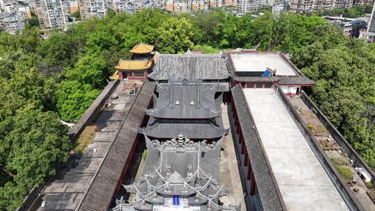 四川内江西林古寺航拍