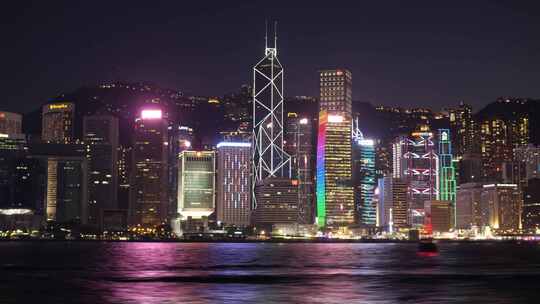 香港灯火辉煌的夜景