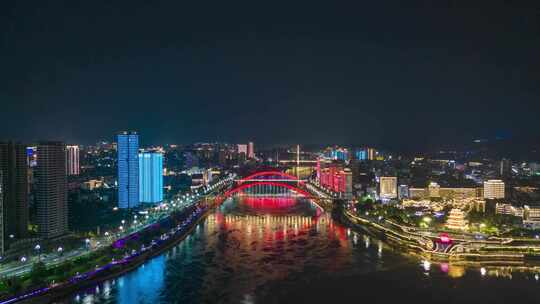 四川宜宾金沙江夜景延时