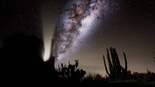 沙漠上方星空背景