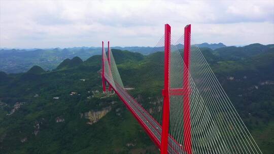 航拍贵州鸭池河大桥-中国基建-桥梁视频素材模板下载