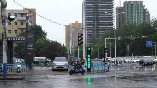 雨天 下雨 城市风光 写意 台风 雨中景色