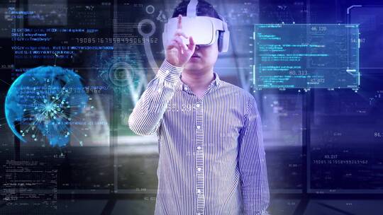 vr虚拟现实人机交互3d科幻效果展示视频