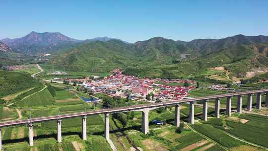 航拍乡村振兴  美丽乡村  绿水青山