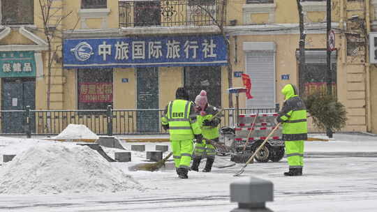 【合集】雪天市政除雪视频素材模板下载