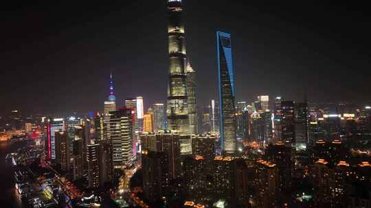 上海大气城市夜景2视频素材模板下载