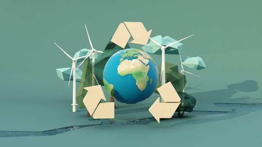 环保循环与全球化的新能源风力发电