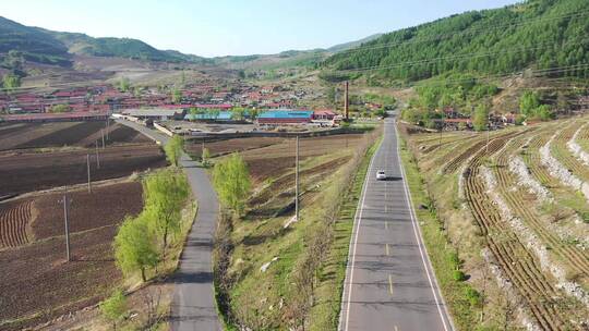 东北山区黑土地耕地航拍