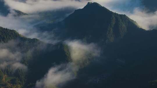 江南高山群山晨曦云海云雾浙江丽水松阳风光