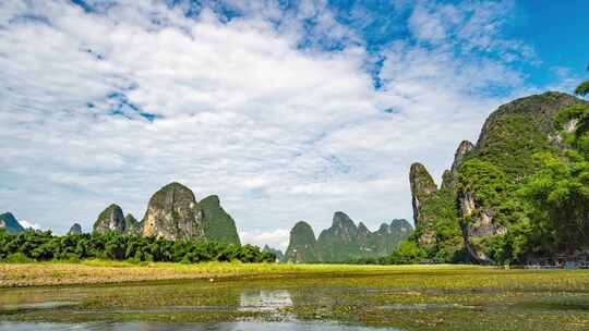 广西 桂林 山水 阳朔 漓江 延时