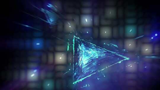 梦幻绿蓝色隧道背景