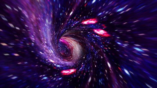 宇宙银河星云时空隧道穿梭