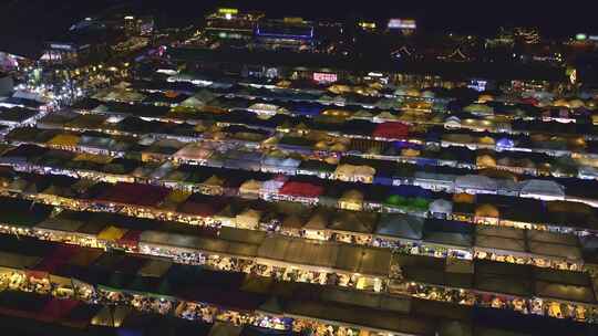 航拍城市夜景