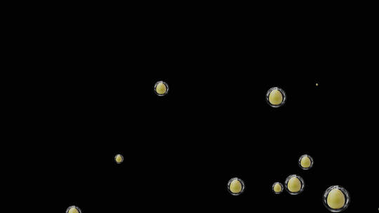 水果柚子气泡粒子视频素材带通道