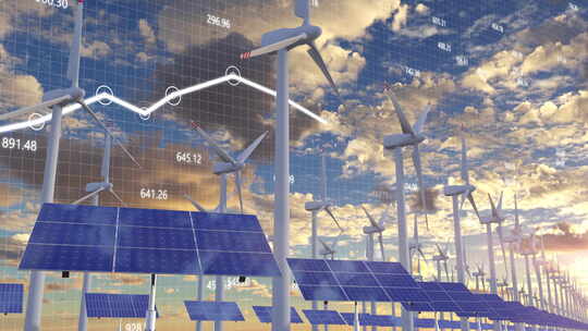 风力发电太阳能科技视频素材模板下载