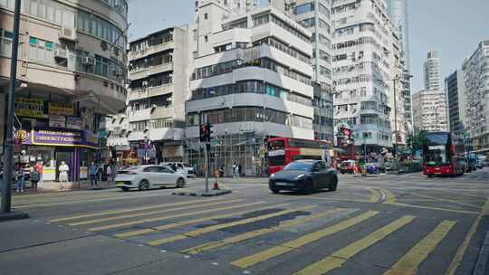 香港街头城市生活街道实拍视频