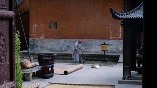 浙江天台山国清寺僧人日常