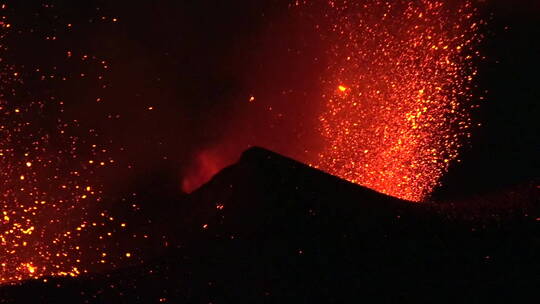 火山爆发自然景观