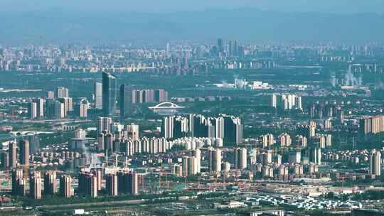北京 城市天际线 清晨 航拍 国贸 CBD视频素材模板下载