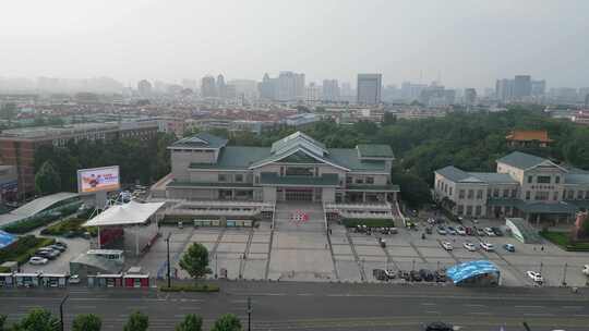 航拍山东济宁文化广场