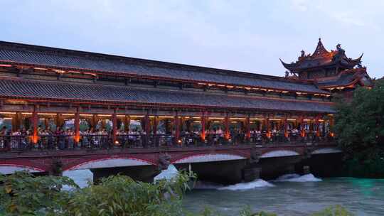 都江堰南桥与河视频素材模板下载